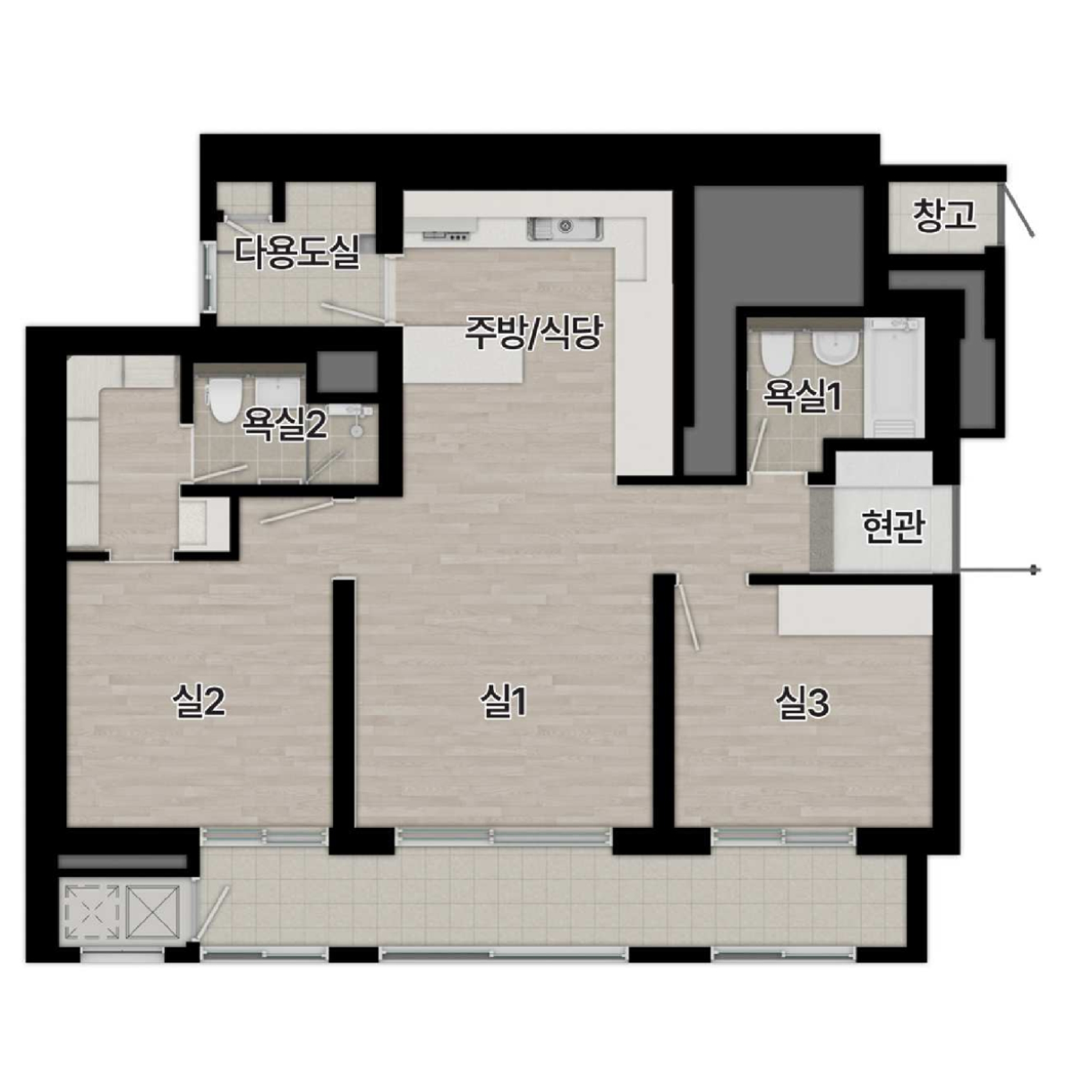 74 타입 평면도